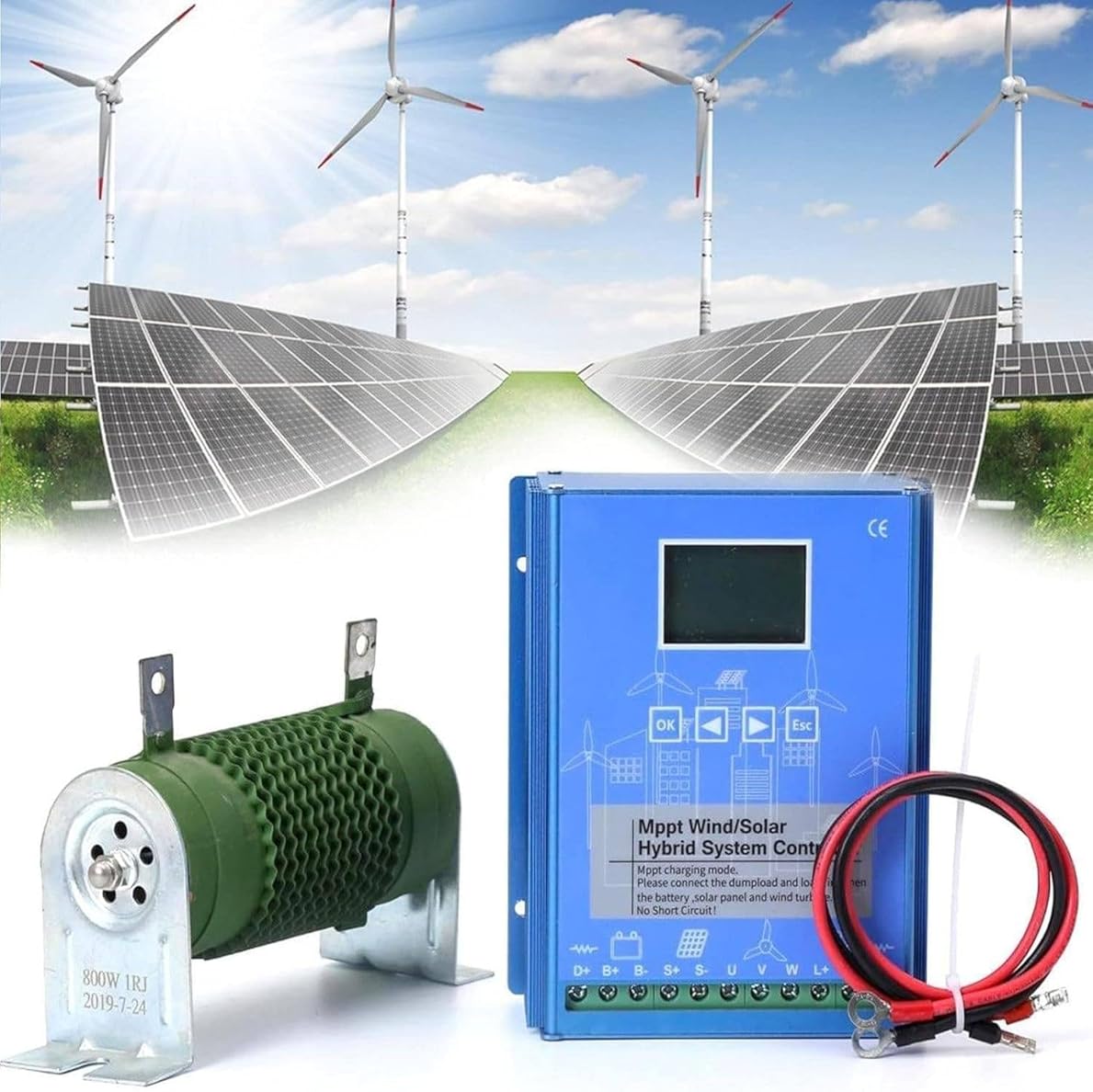 2000W/4000W/6000W/8000W/10000W Wind Solar Panel,Wind Charge Controller,Solar and Wind Generator System,Wind Solar Hybrid Charge Controller, with LCD Screen 48V-2000W
