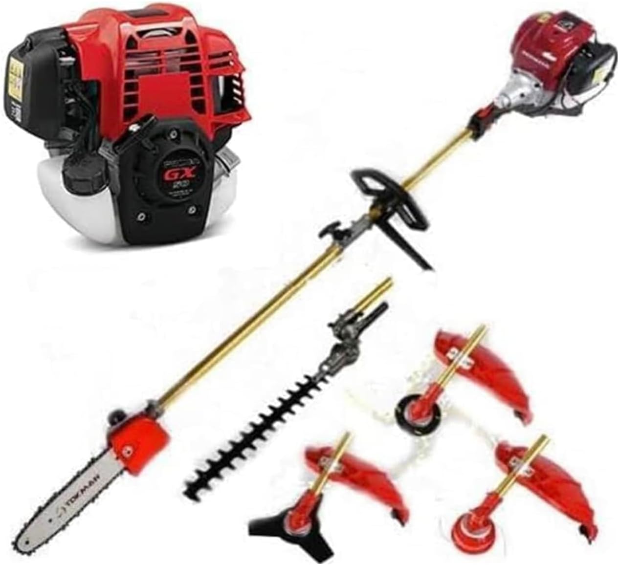 GX50 Gas 4-Strokes Hedge Trimmer Brush Cutter Chainsaw Grass Pruner