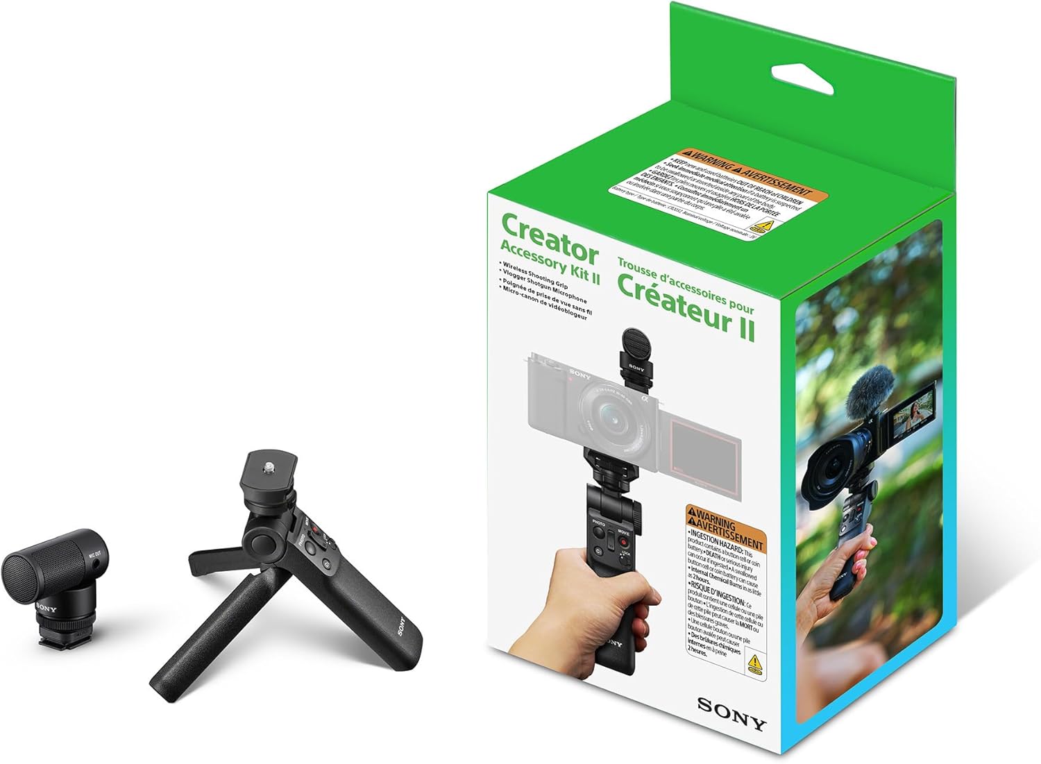 Sony Creator Accessory Kit II (Wireless Shooting Grip + Vlogger Shotgun Microphone)