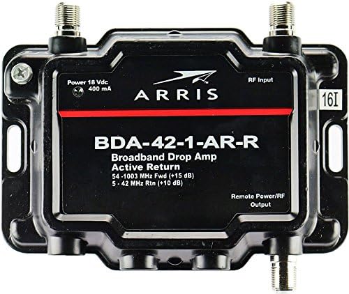 Arris 1-Port Cable, Modem, TV, OTA, HDTV Amplifier Signal Booster with Active Return and Coax Cable Kit