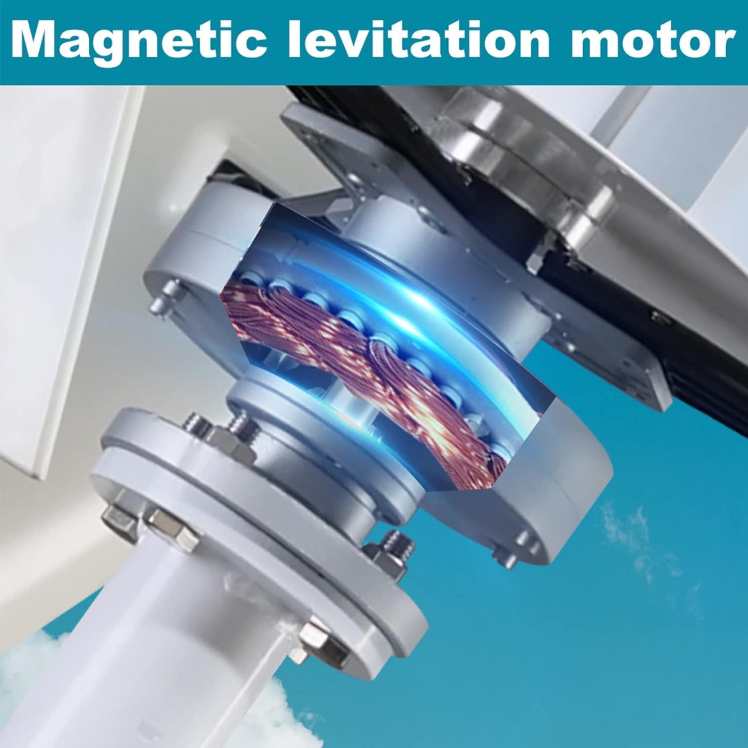 9000W Vertical Axis Wind Turbine Generator, 3 Phase Household 3 Blades Windmill for Home Street Lamps,with Hybrid Charge Controller