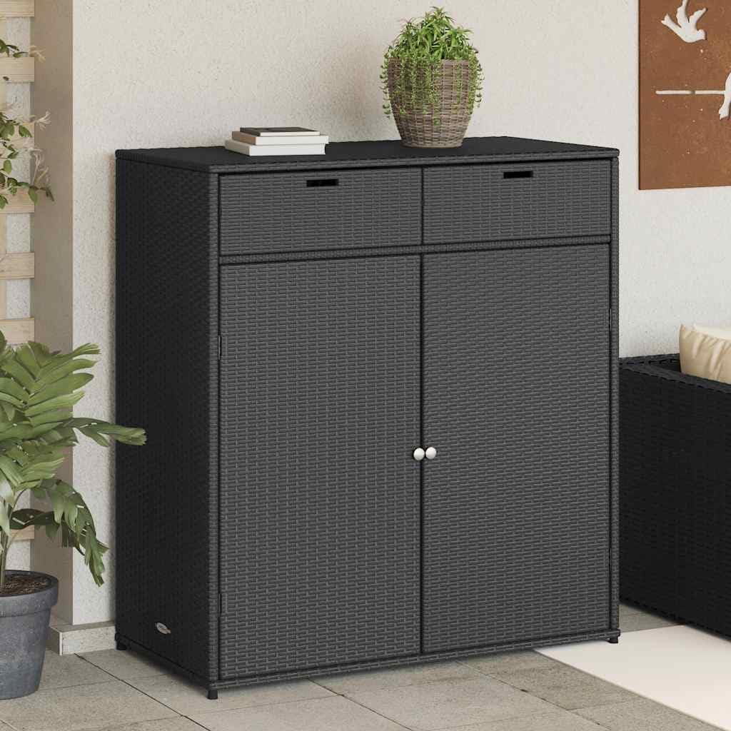 Patio Storage Cabinet, Cabinet Storage Containers Deck Box Outdoor Furniture for Garden Backyard Pool Patio Black 41.3