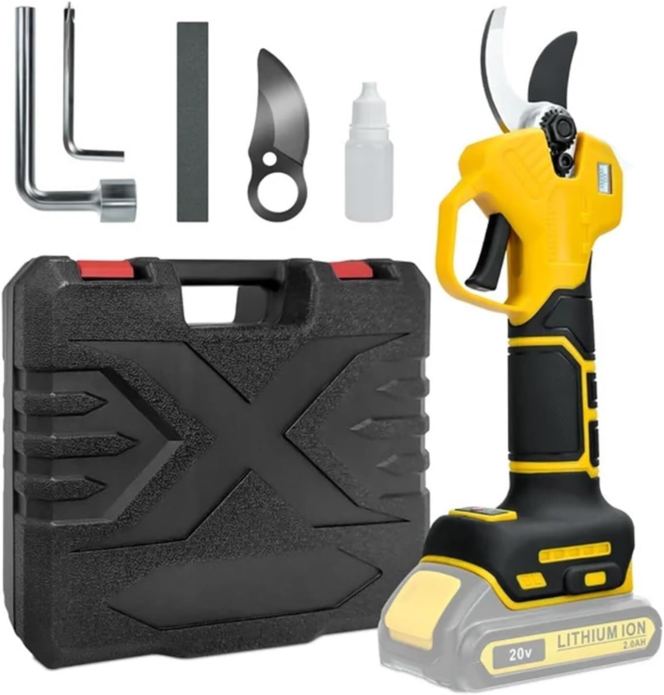 20-30mm Brushless Electric Pruning Shears 2 Gears with LCD Display Fruit Tree Bonsai Pruning for 20V Battery for Tree Trimming Branch Cutter