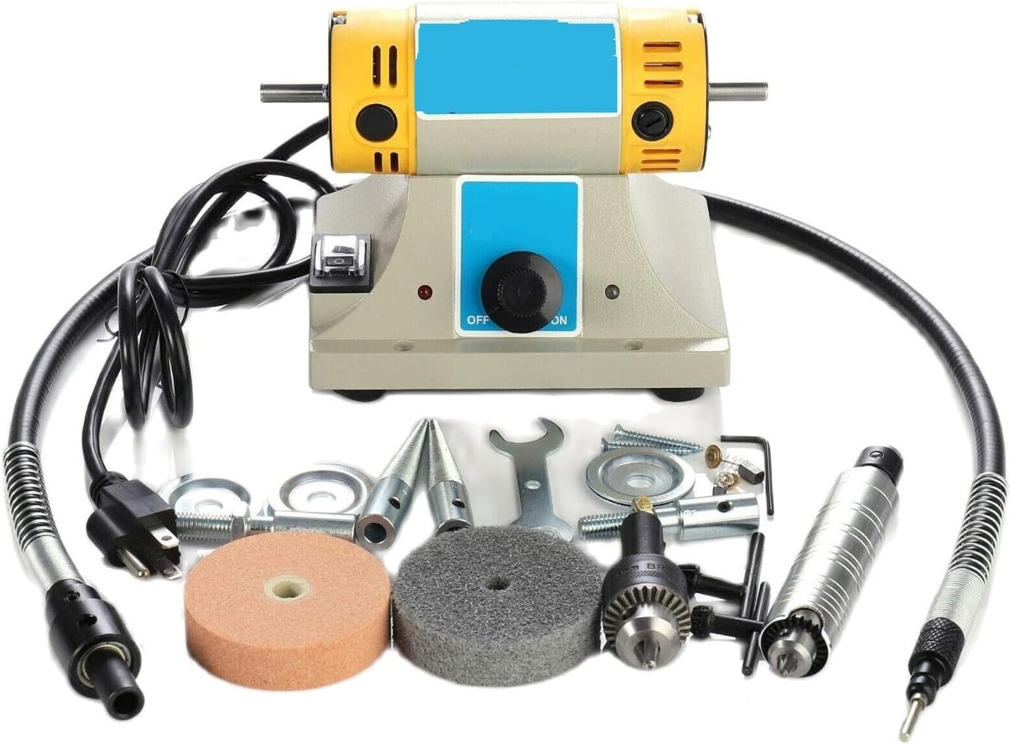 Polishing Machine Power Tools Woodworking Jade Jewelry Bench Lathe Motor Grinding Typewriter Electric for Woodworking(Standard)