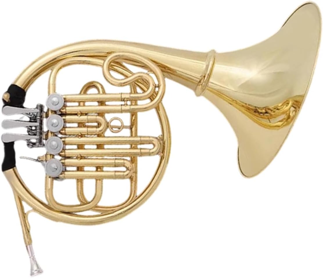 4 Key French Horn Musical Instrument French Horn Four Key Brass Material Single Row Playing B Flat Adult