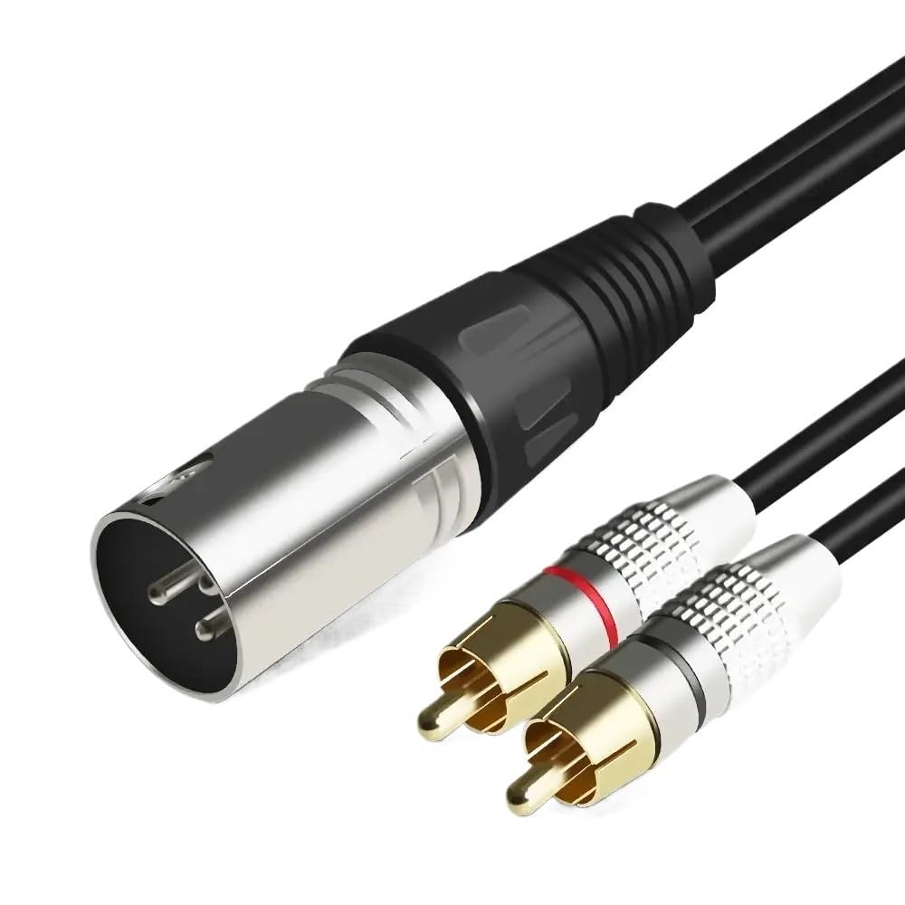 2R/*CA Cable Male to XLR 3 Pin Male Female Can/*Non Amplifier Mixing Plug AV Cable XLR to R/CA Cable 1.5M/3M/5M(Cannon Male to RCA,8m)