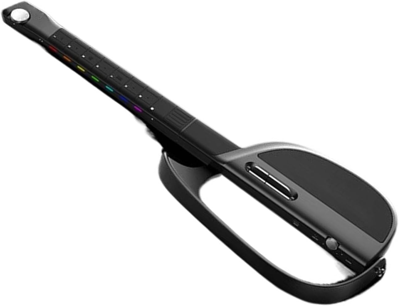 Semme Stringless Guitar, Smart Electric Silent Travel Guitar with Real Time Chord Accompaniment, Automatic Drum Machine, Interactive Music Scores, for Beginners Professional