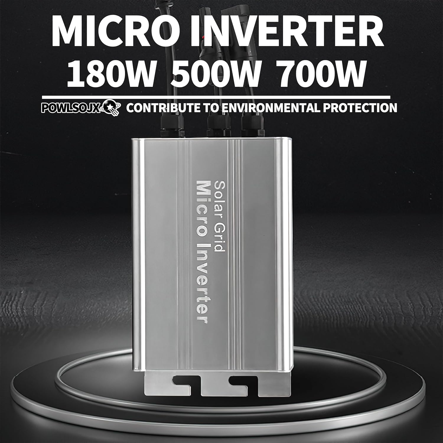 Solar Grid Tie Micro Inverter MPPT Smart Micro PV System 180W 500W 700W DC 18V-50V to AC Output 120V/230V Auto (500W)