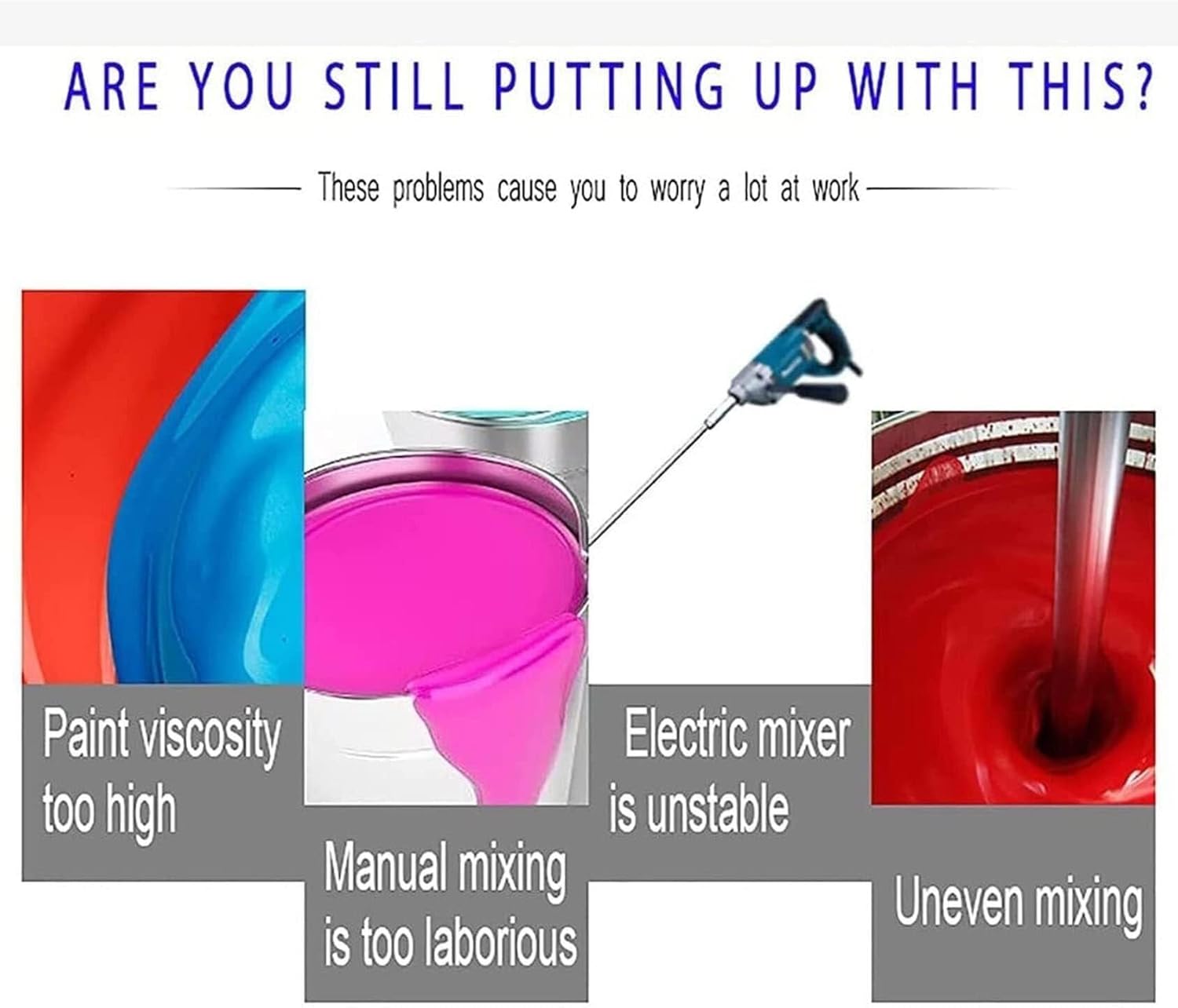 Pneumatic Bracket Mixer Concrete Stirrer, 5 Gal/20LPneumatic Paint Mixer Machine, Desktop Vertical Air Agitator for Mixing Feed (