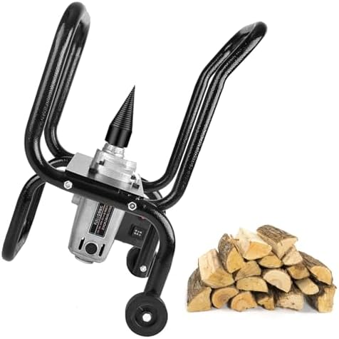 Automatic Firewood Splitter 1800W - Portable Log Splitter with Transport Wheel for Efficient Wood Splitting and Easy Maneuverability