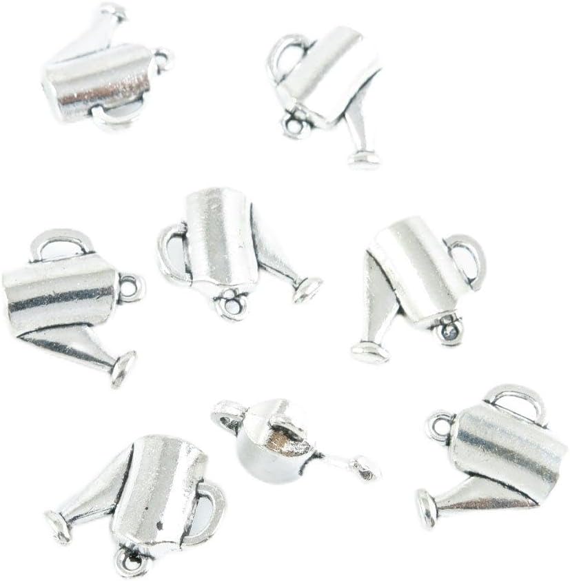 630 Pieces Antique Silver Tone Jewelry Making Charms Supply Wholesale I6SL7 Watering Pot Can