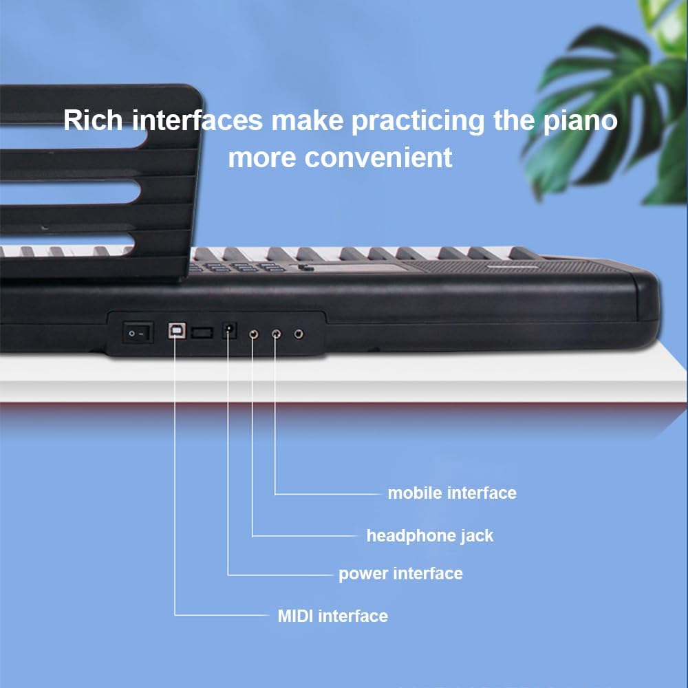 Portable 88-Key Electric Piano, Imitating Heavy Hammer Keyboard, LED Dual Power Supply Mode, Suitable for Outdoor Parties and Stage Performances