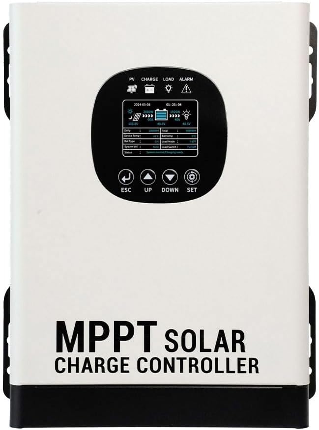 120A MPPT Solar Charge Controller 12V 24V 36V 48V 60V 72V 84V 96V Battery System Auto,Max Input 230V PV Solar Panel Regulator,fit for Gel Flooded and Lithium Battery User