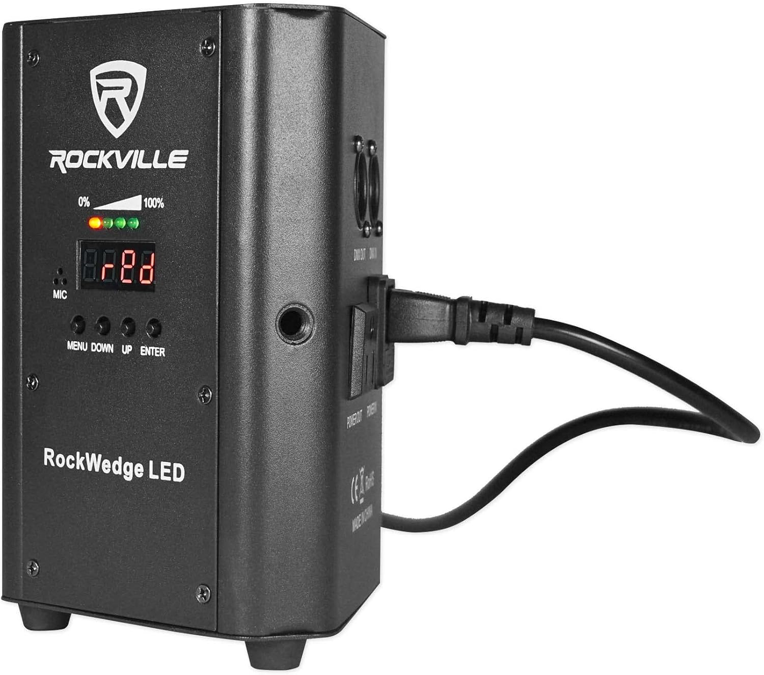 Rockville RockWedge LED Bundle: (12) 54W RGBWA+UV Battery Wireless DMX Par Lights, ROCKFORCE W4 384-Channel Wireless DMX Lighting Controller with MIDI, 13-Items