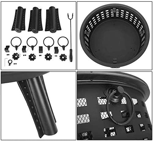 Fire Pits Outdoor Wood Burning Metal Fire Pits Round Lattice Fire Bowl