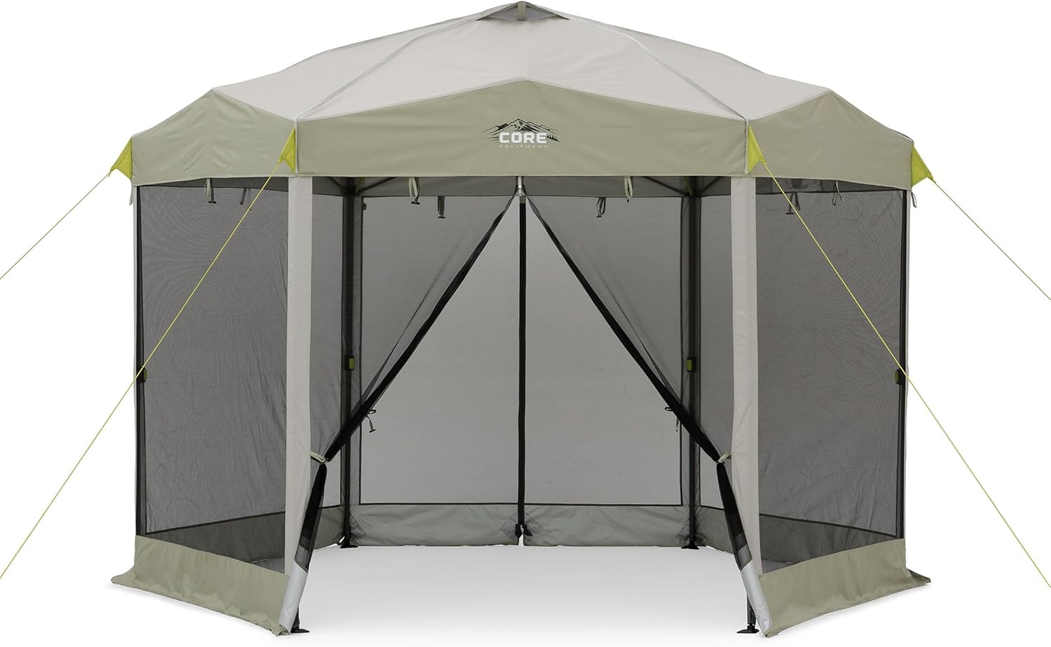 CORE 11.5’x10’ Instant Screen House | Folding and Portable Large Pop Up Tent Gazebo Canopy Shelter with Included Carry Bag | Perfect for Family Camping, Outdoor, Picnic, Backyards, and Tailgate
