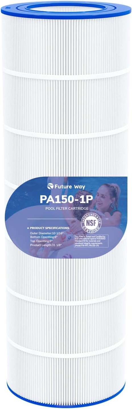 Future Way CC150 Pool Filter Cartridge Replacement for Pentair Clean & Clear 150, Replace Pleatco PAP150, Pentair R173216, Unicel C-9415, 150 sq.ft