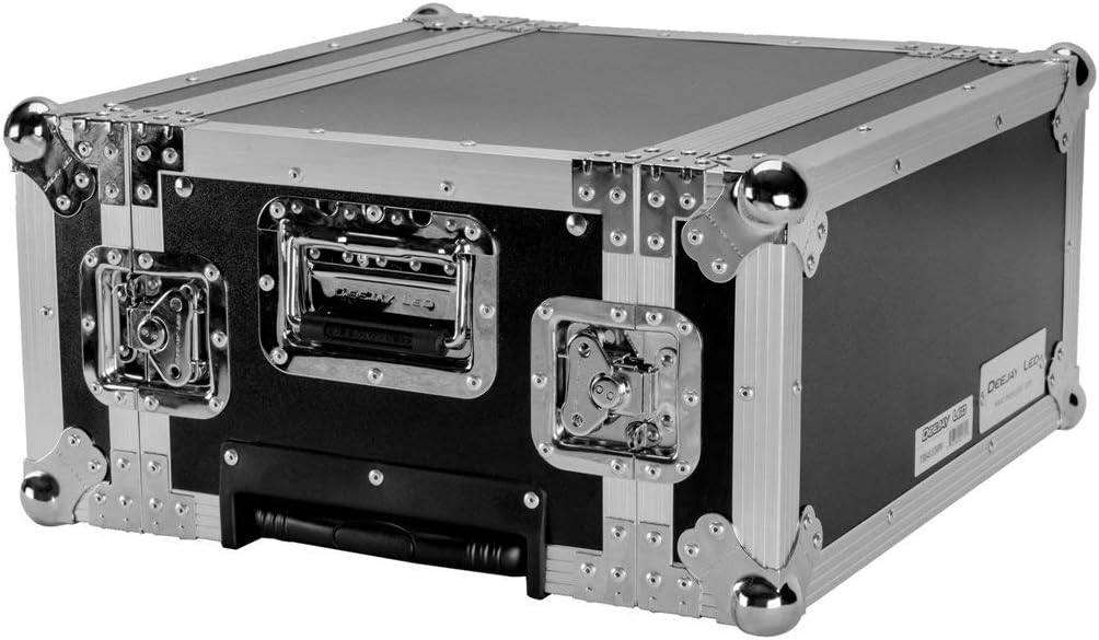 Fly Drive Case For 4U Space Standard Low Profile DJ 19-in Amplifier or Effects Units or Similarly Sized Equipment w/Laptop Shelf w/Wheels - TBH4UEDHW
