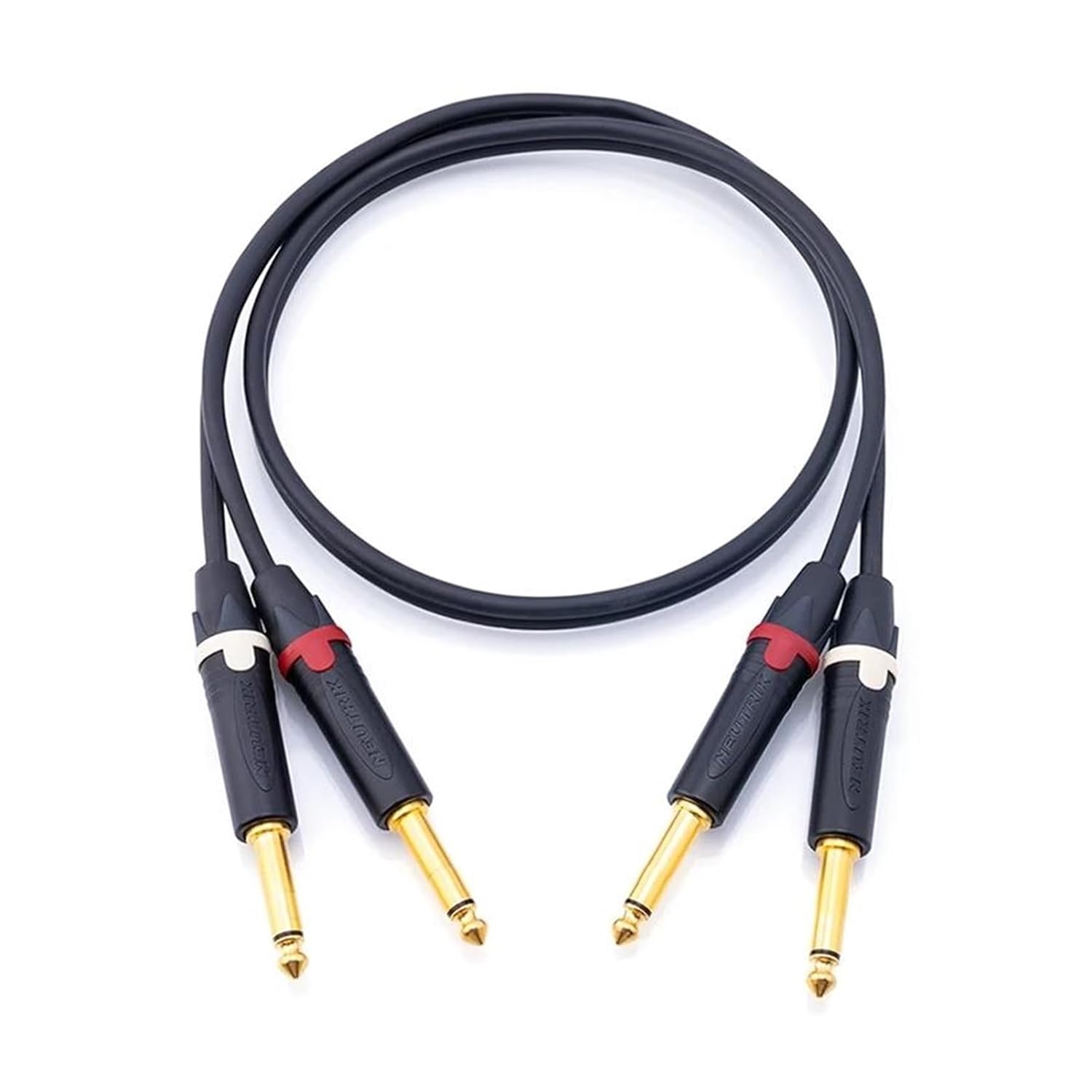 Guitar Audio Cable TS Cable 6.5mm Jack Male to Male Cable for Guitar Electric Piano Mixer Stereo Amplifier Speaker(L-L,1m)
