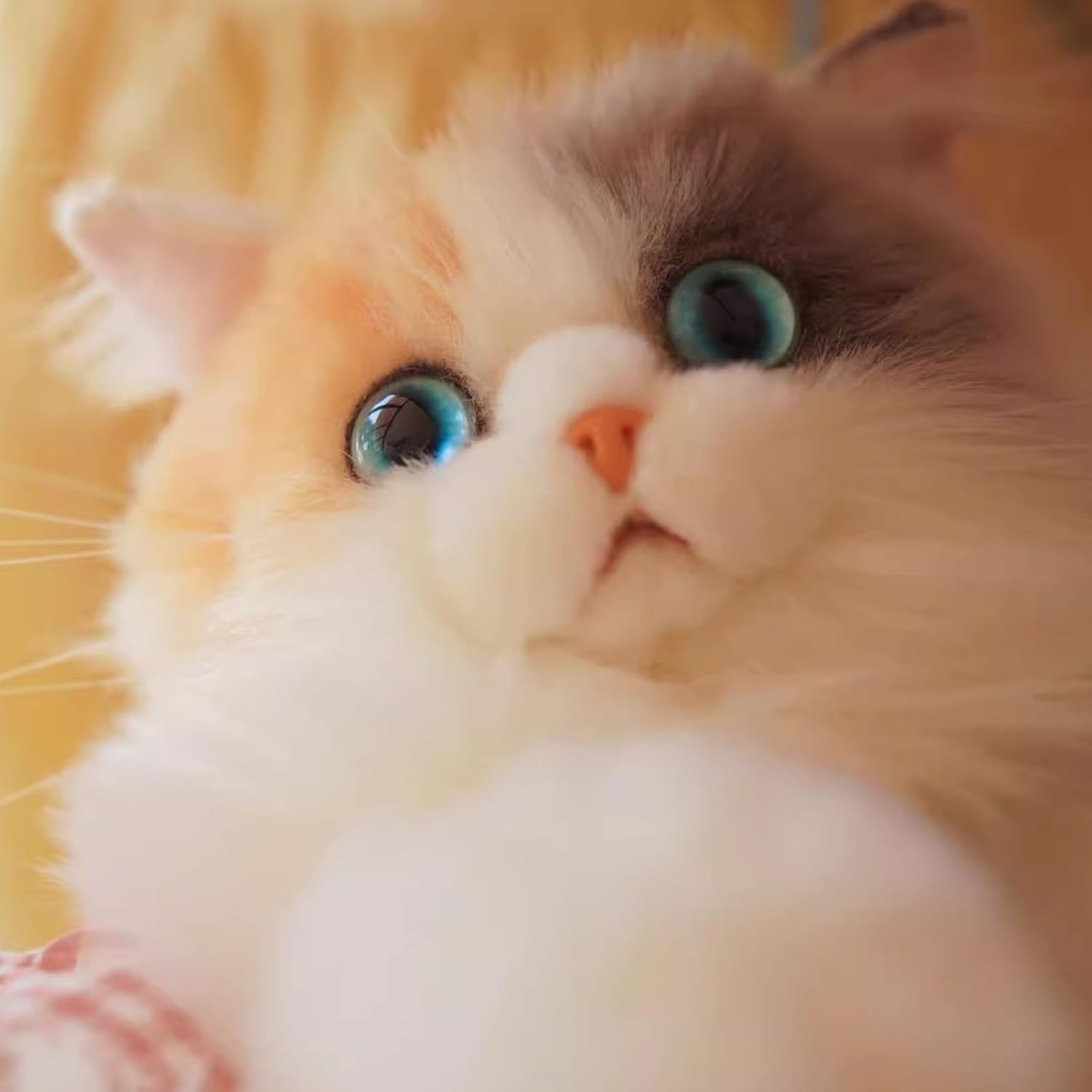 Stuffed Realistic Cat Plush Backpack – Handmade Wool Soft Texture | Simulation Cat Shaped Bag Cute Carry Pack | Lightweight Fashion Storage Accessory For School Travel Cosplay And D