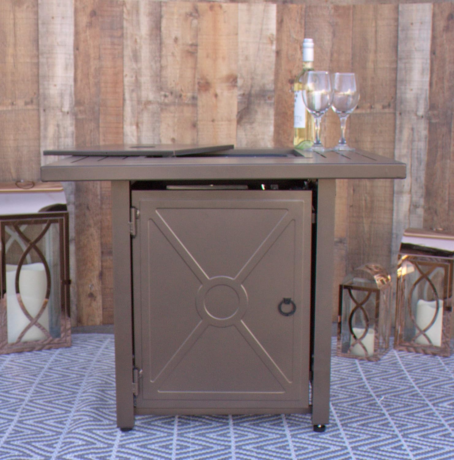 Pebble Lane Living, Ashbury Round Fire Pit Table, 30