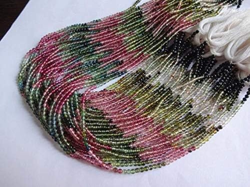 2 mm natural multi-tourmaline smooth plain balls beads beautiful beads 14 inch per string