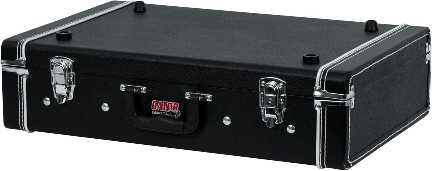 Gator Cases Gig Box Jr. Pedal Board with Built in 3x Guitar Stand | Fits Most Electric and Acoustic Guitars; Pedal Surface 21.5