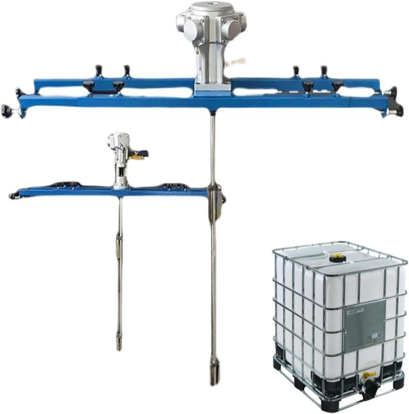 Pneumatic Paint Mixer for IBC Open-top Drum, Coat Mixer Bracket Air Agitator Stirring Machine, Paint Mix Tool for Paint, Fluids, Manufacturing, Labs, Industrial Use(Five-cylinder)