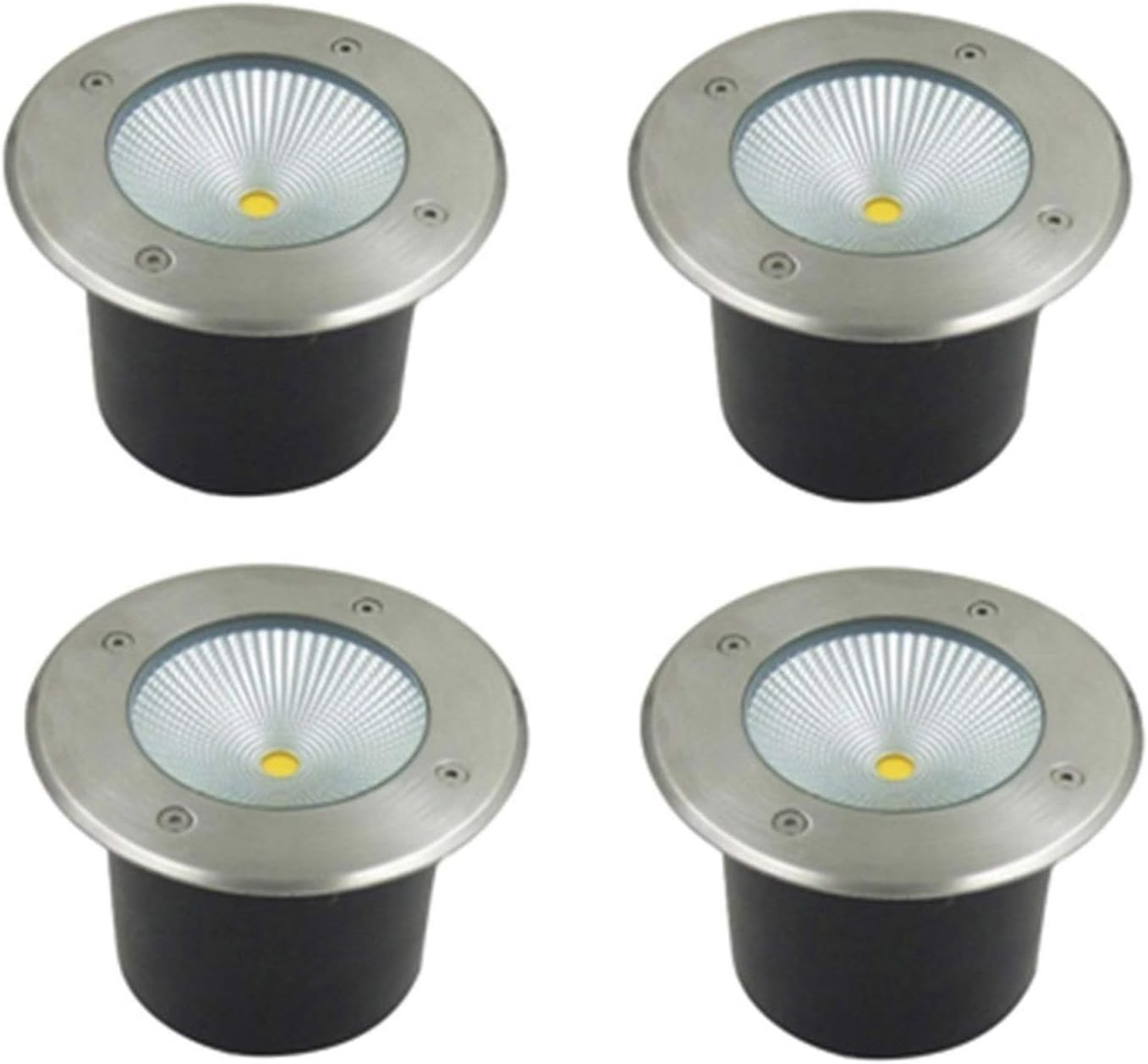Led Ground Lights,Step Light IP67 Waterproof AC85-110V Underground Light for Outdoor Path Deck Spot Lights,Pack of 4