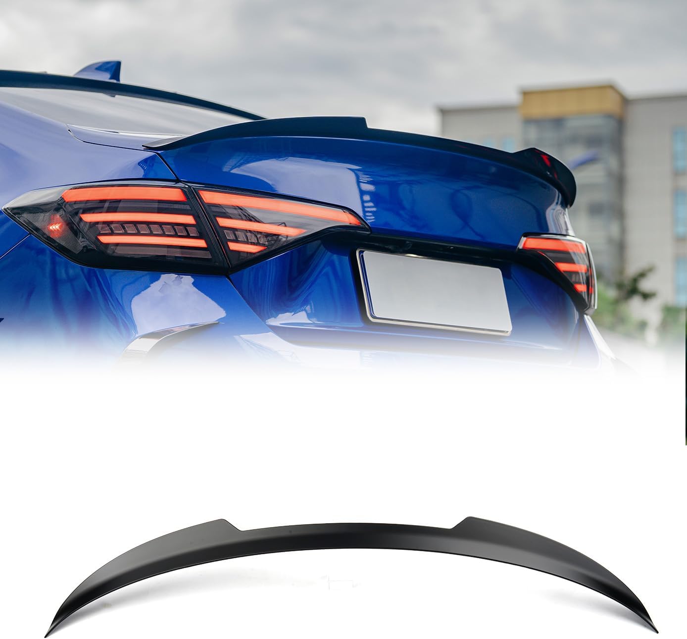 Xprite Rear Spoiler Compatible with 2021 2022 2023 2024 2025 2026 Honda Civic Sedan, JDM Style ABS Rear Trunk Lip Spoiler Wing for 11th Gen Civic – Matte Black