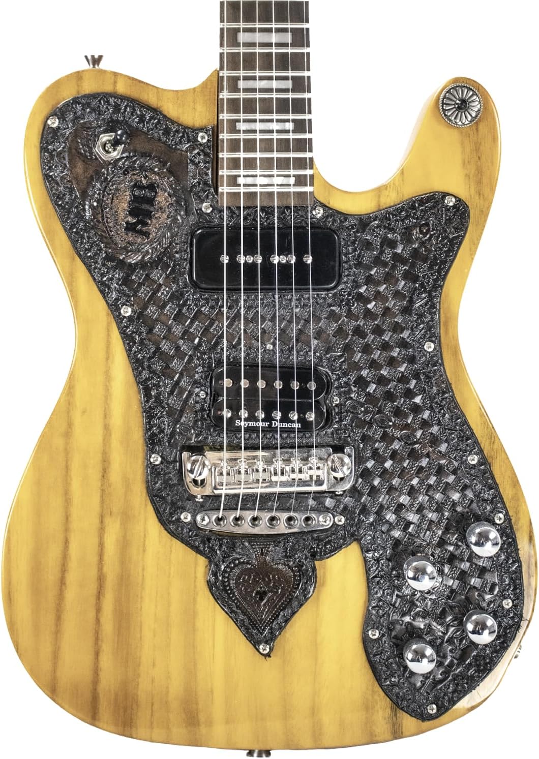 Sawtooth ET RipSaw Series Michael Angelo Batio Collection 24 Fret Electric Guitar w Custom Leather Pickguard - Whiskey Gold Finish