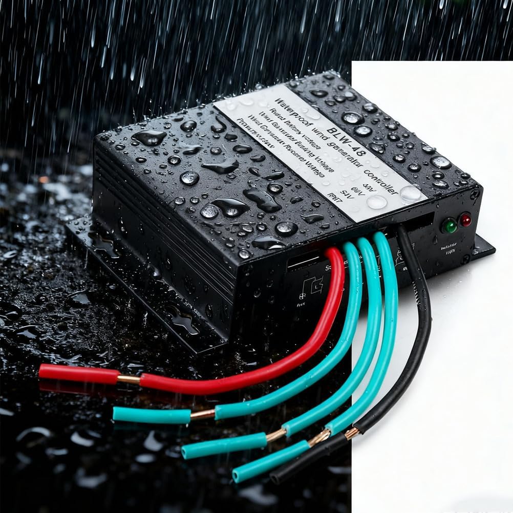 1000W-3000W MPPT Solar Wind Hybrid System Charge Controller, Wind Charge Controller IP67 for AC DC Wind Turbine Generator,12V 24V 48V,24V