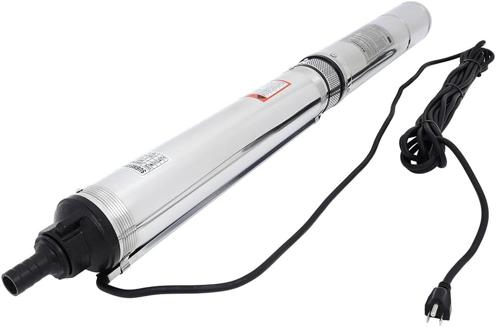 2 HP 42GPM CCIYU Deep Well Water Pump 220V 230V 240V 440ft Submersible Water pump Booster for Swimming Pool Garden Tub Pond Flood Drain with Garden Hose Adapter