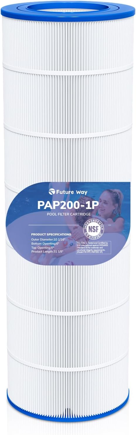 Future Way CC200 Pool Filter Cartridge Replacement for Pentair Clean & Clear 200, Replace Pentair R173217, Pleatco PAP200, Unicel C-9419, 200 sq.ft