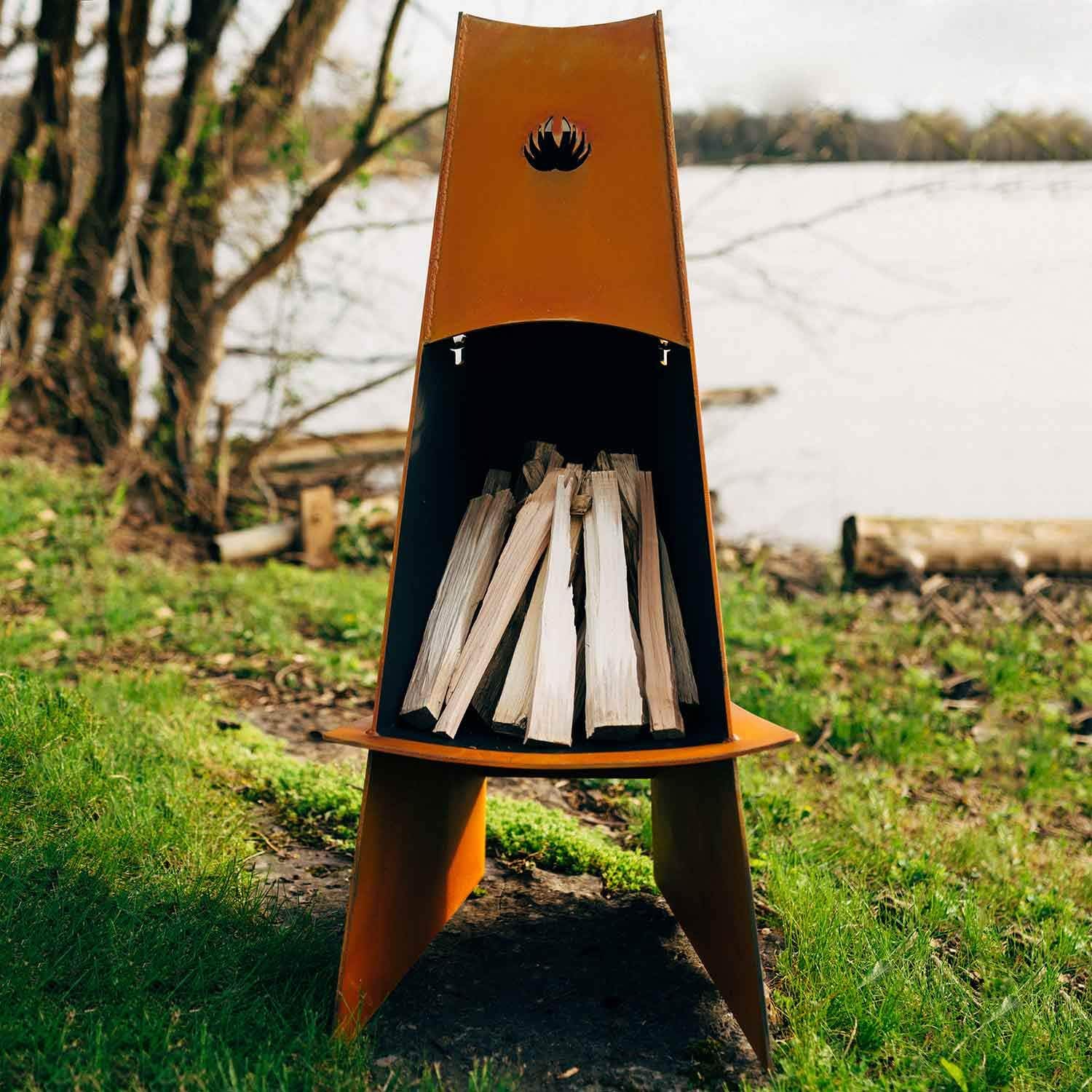 Fire Pit Art VES Vesuvius Wood Buring Fire Pit - 21