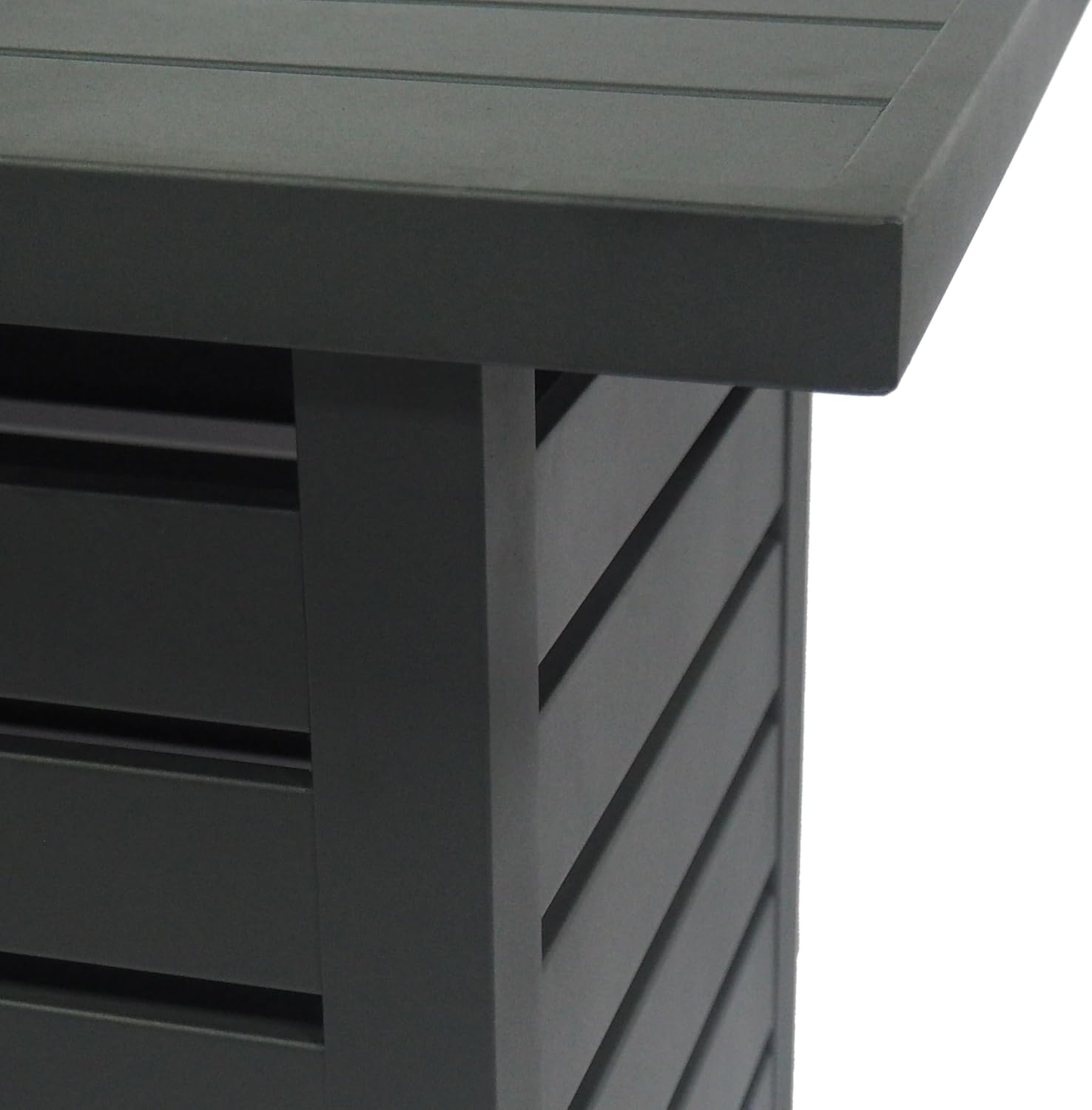 Propane Fire Pit Table, 30,000 BTU 45 Inch Rectangular Outdoor & Indoor, Only Table (Not Included Propane & Cover), Portable Iron Gas Fire Pits for Outside Patio Backyard Garden, No Assembly - Black