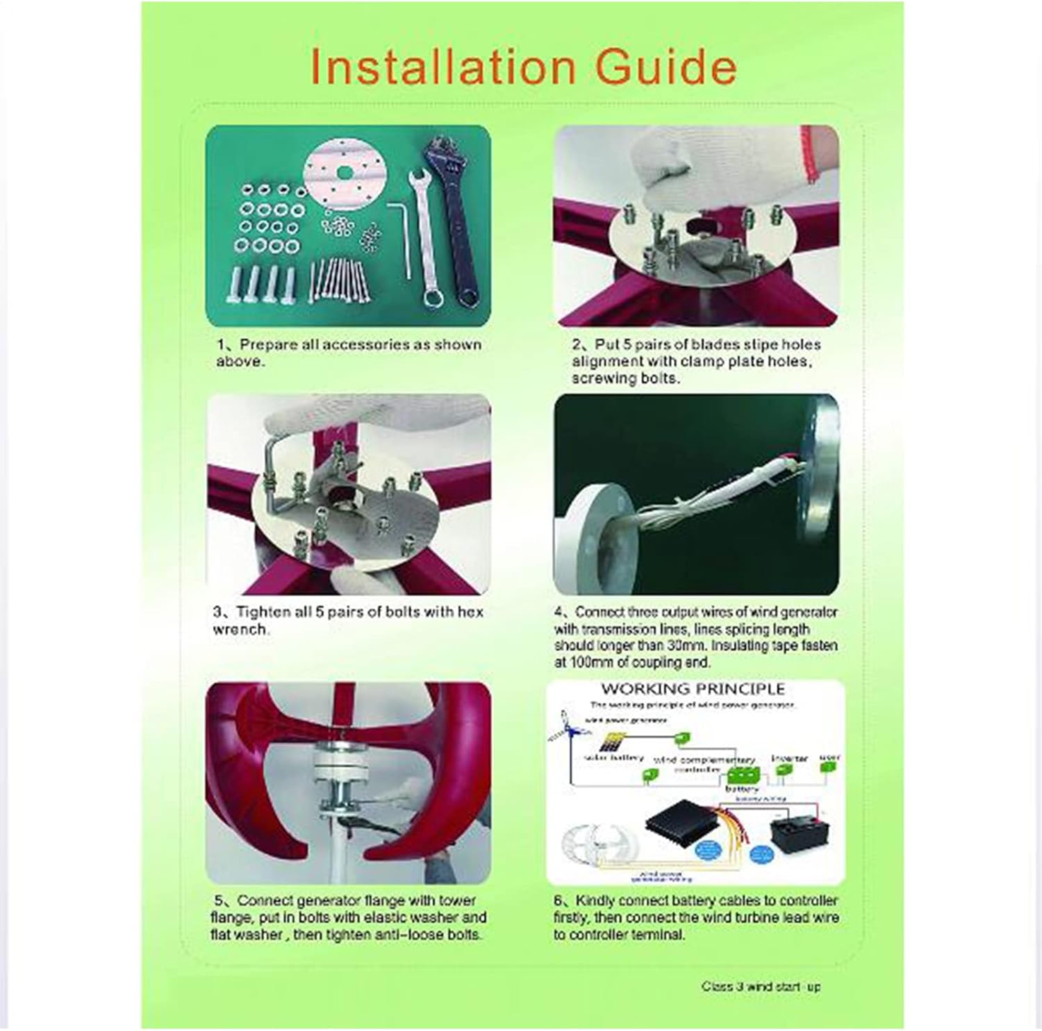 2000W-3000W Vertical Wind Turbine Generator, 3 Phase 5 Blades Home Use Wind Turbine Low Noise for Garden Home,with Controller(12V-220V),12v