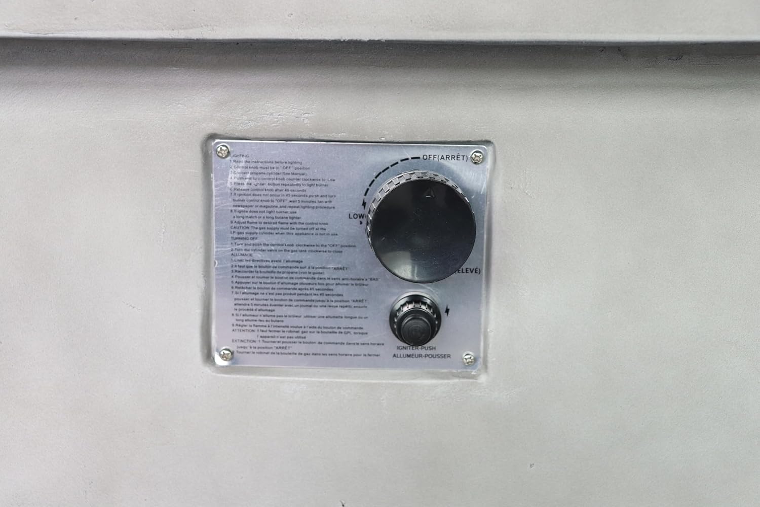 24'' H Concrete Propane,Natural Gas Outdoor Fire Pit Table XJ155