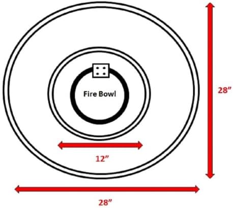 9'' H x 28'' W Round Fiber Reinforced Concrete Outdoor Fire Pit, 40,000 BTU, Stone Gray, Propane/Natural Gas Compatible