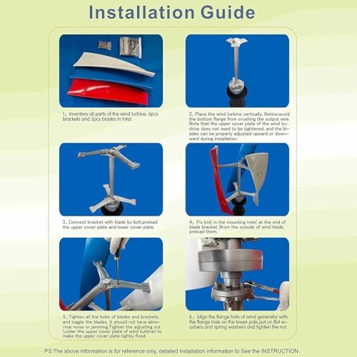 3000W 5000W Wind Turbine Generator Kit - 12V/24V/48V Vertical 3-Blade PMA Wind Generator for Efficient Hybrid Wind & Solar Power Systems