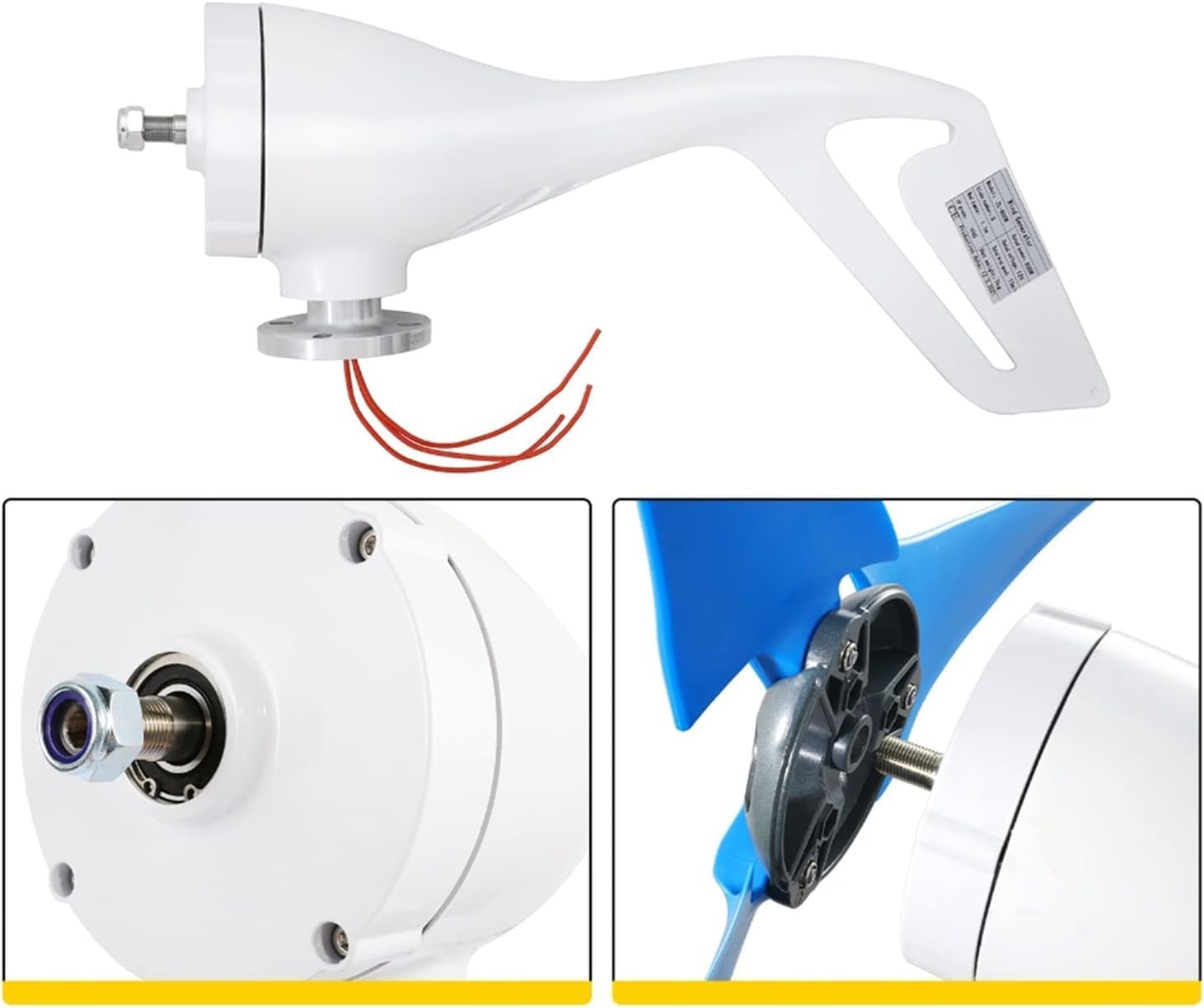 9000W Nylon Fiber Stabilized Wind Generator Wind Turbine Generator Kit Wind Turbine with Charge Controller Reliable Breeze Start