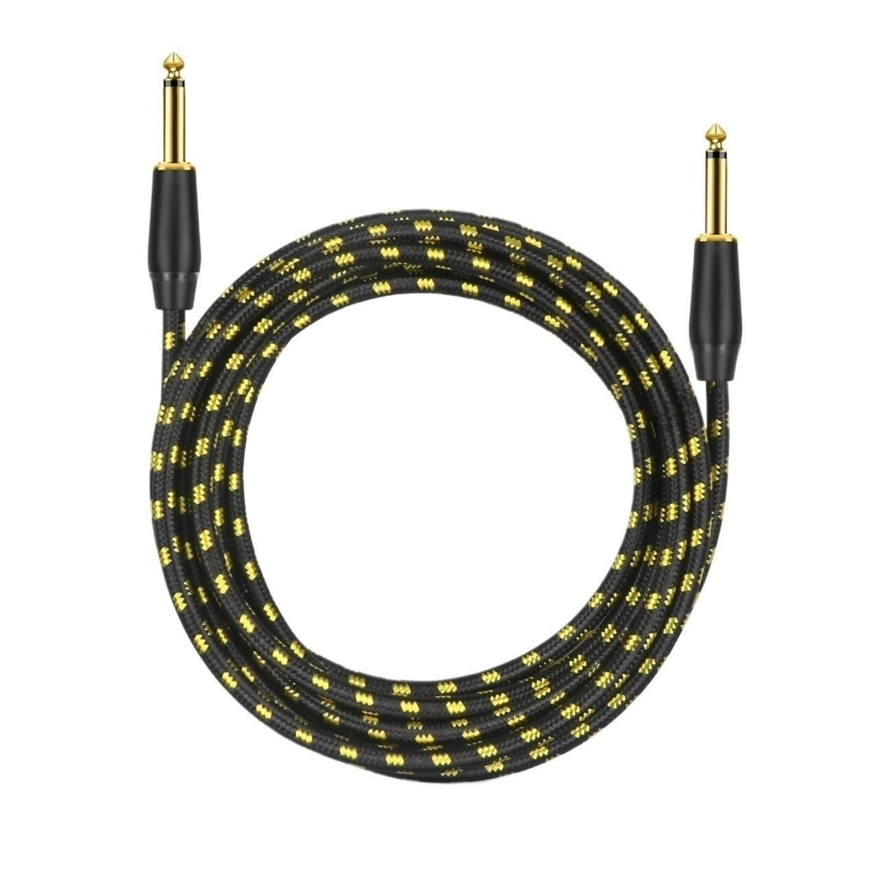 FENG GUO Guitar Cable 6.5mm Instrument Cable Cord 1/4 Inch to 1/4 Inch Audio Cable for Bass Keyboard Mixer Amplifier and More(6.5mm-TS,8m)