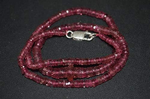 gorgeous natural pink tourmaline tyre faceted beads necklace 3-8 mm approx, 17 inch pink tourmaline necklace