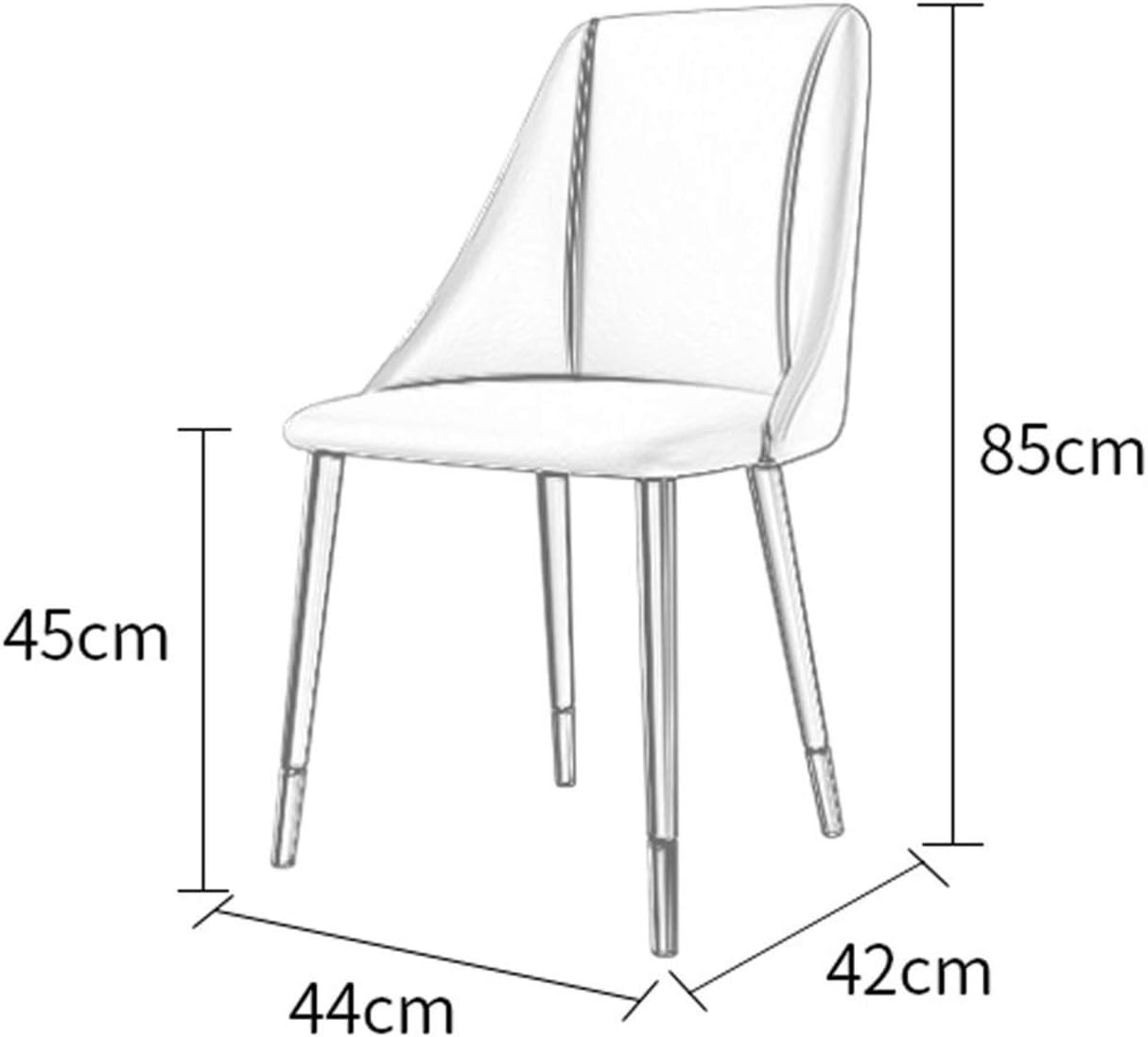 Dining Chair Kitchen Dining Room Furniture Chairs Matte Suede Leather Dining Chairs for Living Room Desk Patio Terrace Office Kitchen Lounging Cafeterias (Color : Yellow)