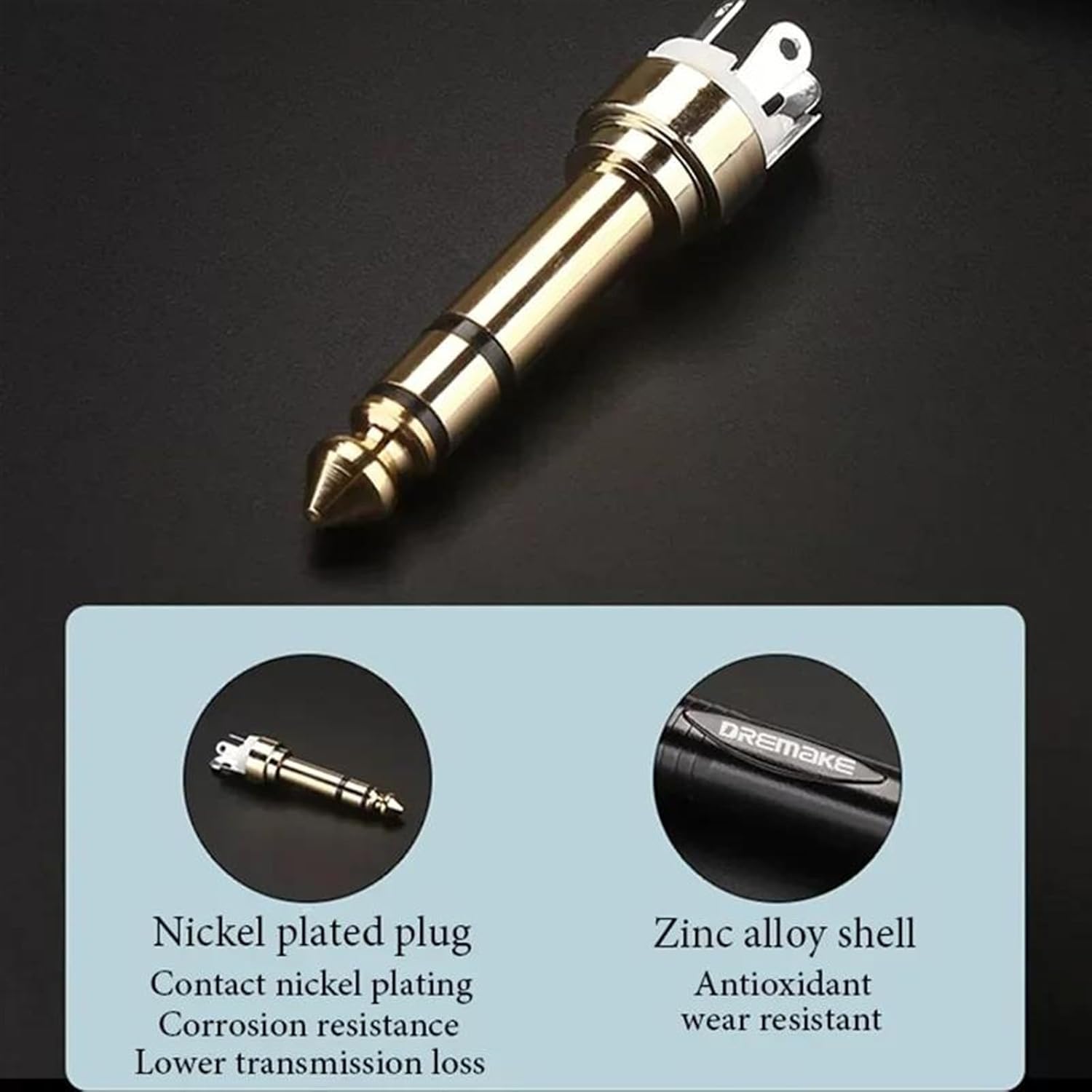 Guitar Audio Cable 6.5mm to 6.5mm Cable Elbow Male to Male 6.35mm Cords Microphone Amplifier Professional Guitar Cable(2 TS l,10m)