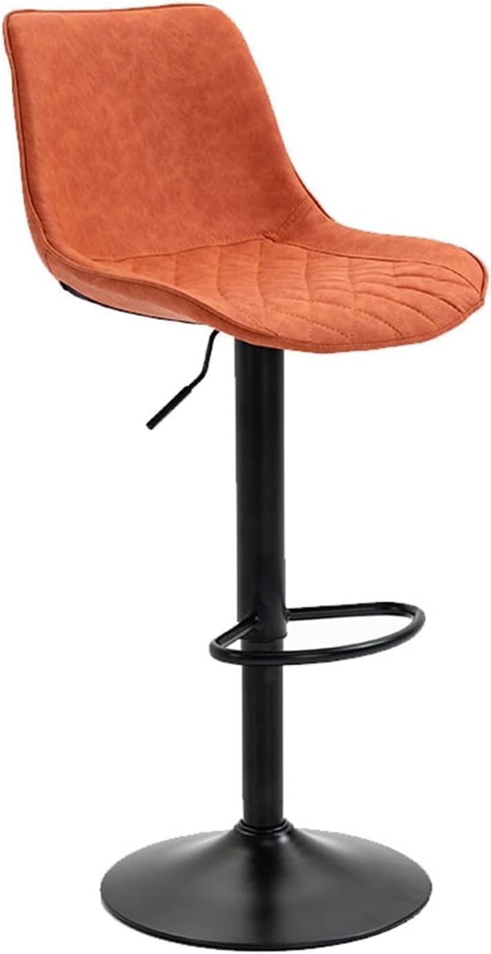 Modern Bar Stools Bar Chair Metal Swivel Bar Backrest Chair Home Lift Bar Stool Home Restaurant Kitchen Adjustable Wrought Iron Bar Chair Chairs,D-One Size