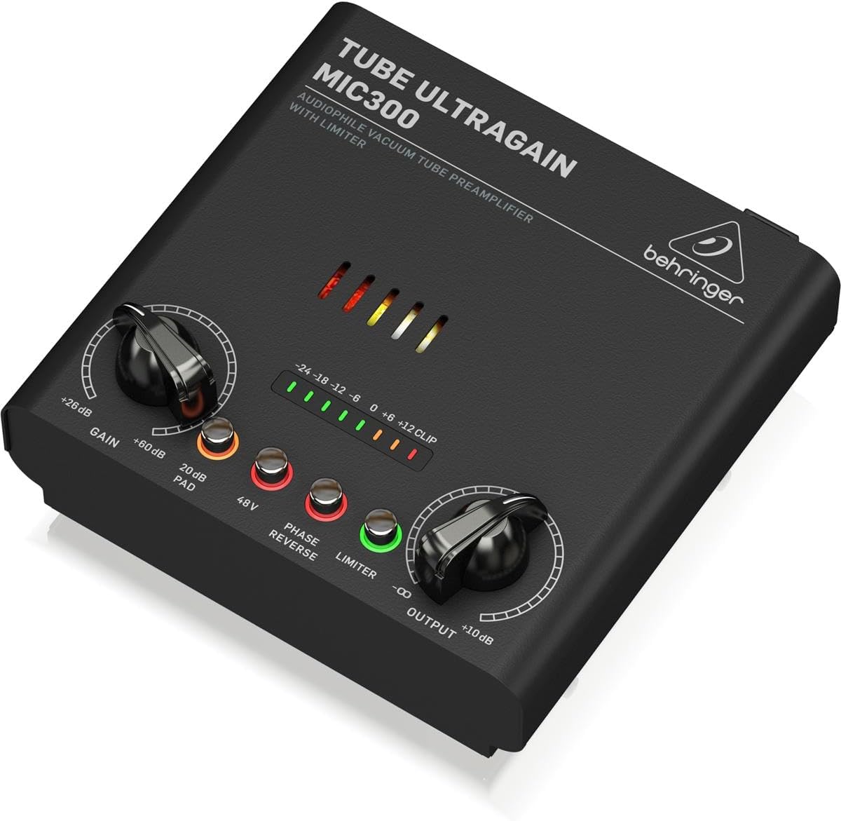 Behringer Tube ULTRAGAIN MIC300 Audiophile Vacuum Tube Preamplifier with Limiter
