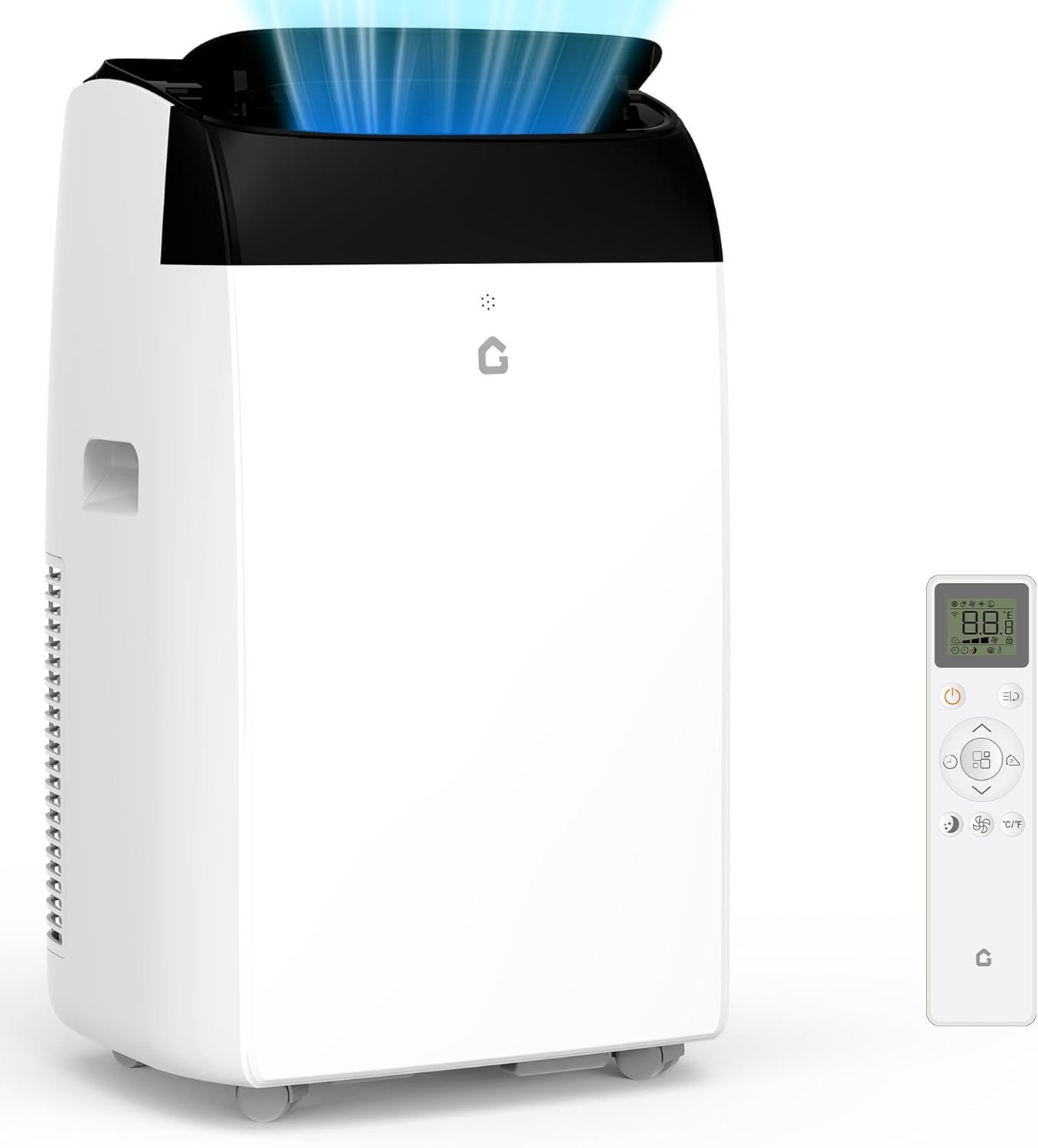 Portable Air Conditioners 14,000 BTU, Fast Cooling up to 750 Sq.Ft., Room Air Conditioners Portable with Dehumidifier & Fan Mode & Remote Control for Bedroom, Dorms, Indoor Rooms - Black