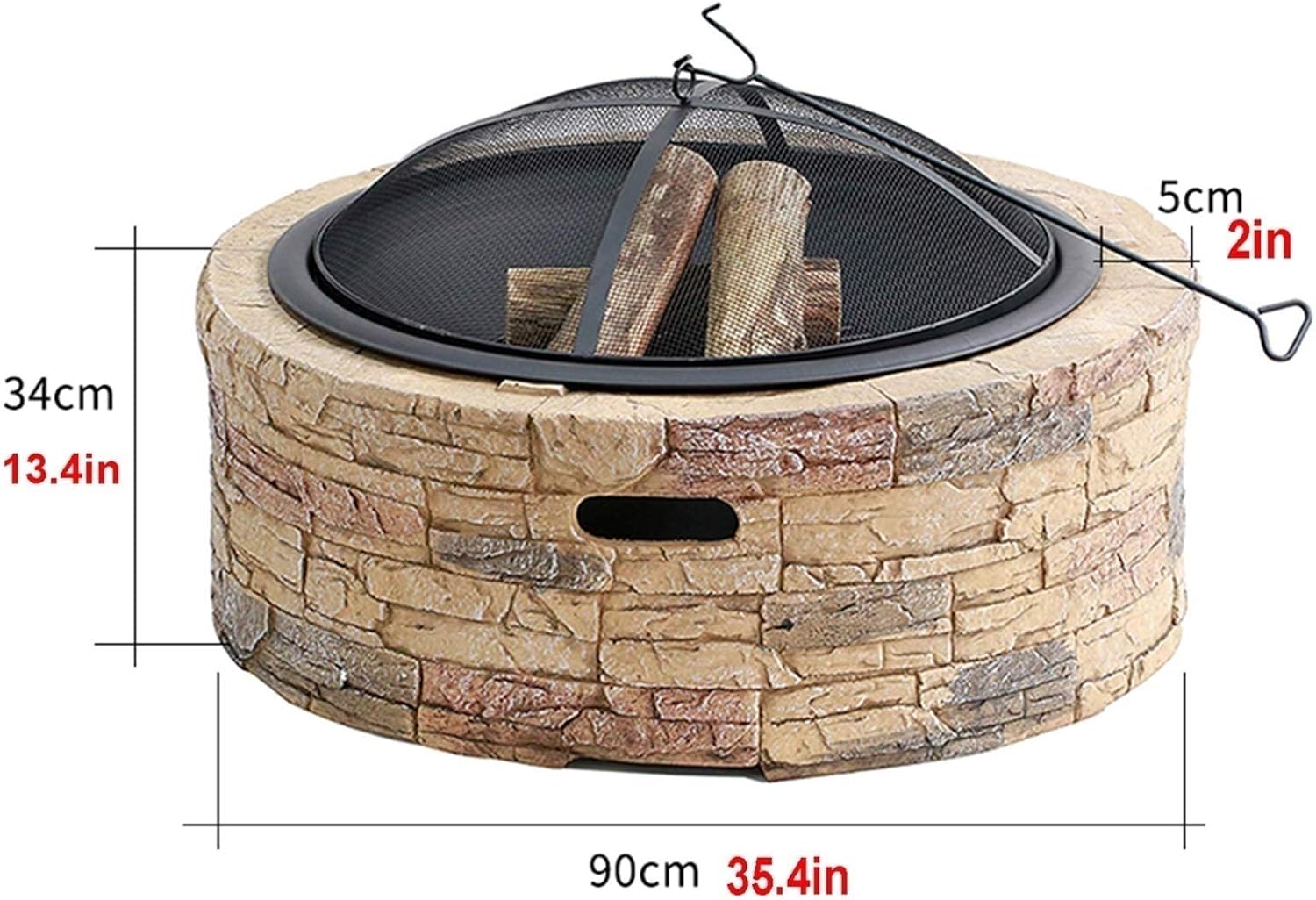 Fire Pits Outdoor 90cm/35.4