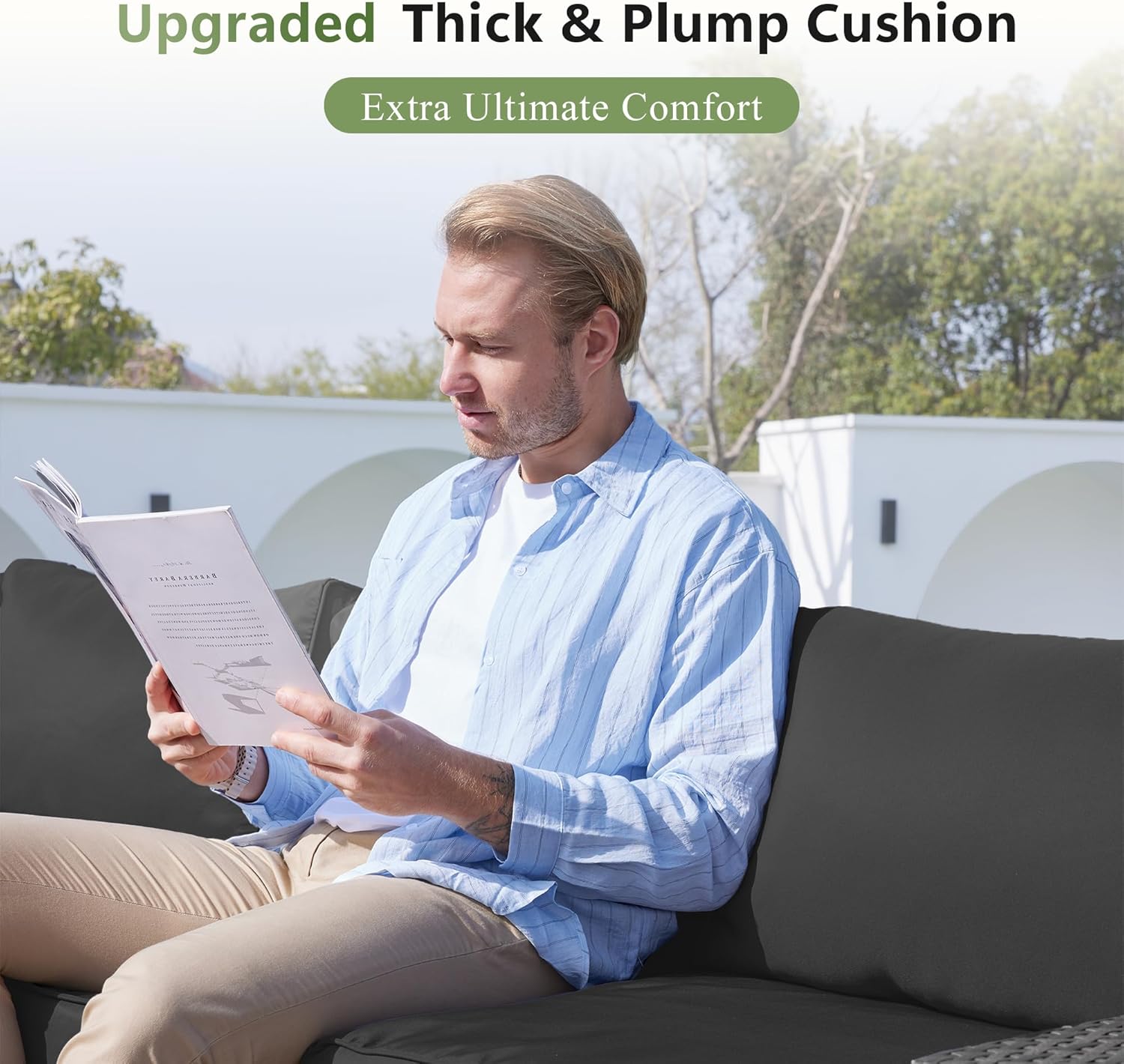 Amopatio Patio Furniture Set 7 Pieces Outdoor Furniture with 44